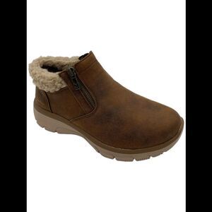 Skechers Easy Going Water Repellent Ankle Boots Social Mode Dark Brown - Medium